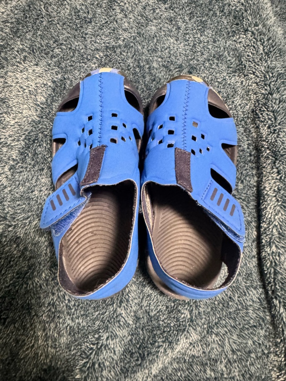 wonder nation Blue Closed-Toe Hook-and-Loop Sandals